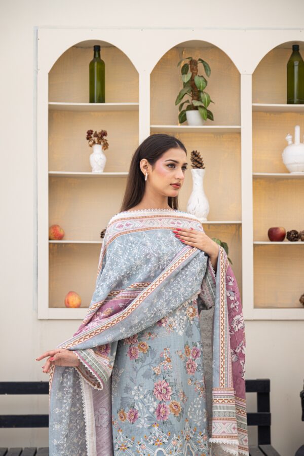 Bloom - embroidered 3 piece khaddar suit - Image 2