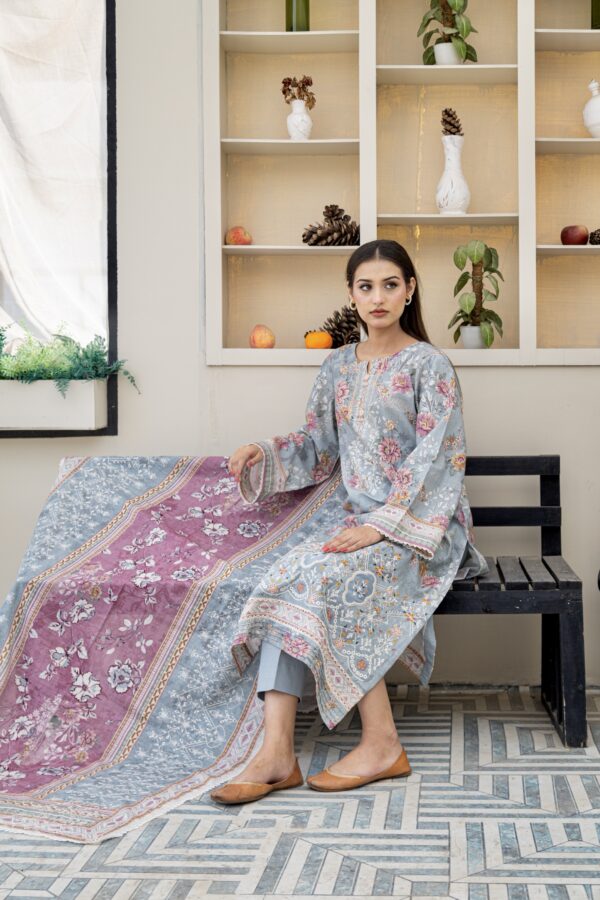 Bloom - embroidered 3 piece khaddar suit