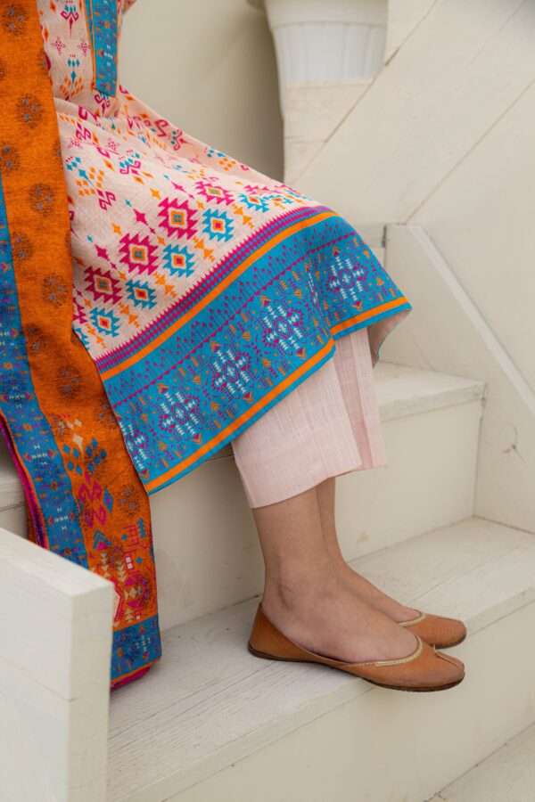 Rainbow reverie - 3 piece khaddar suit (unstitched) - Image 2