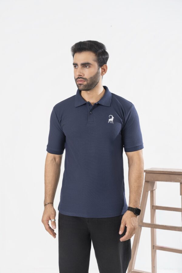 Navy Blue polo shirt - Image 3