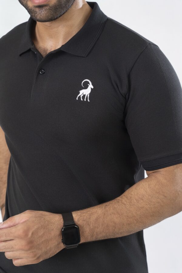 Black polo shirt - Image 2