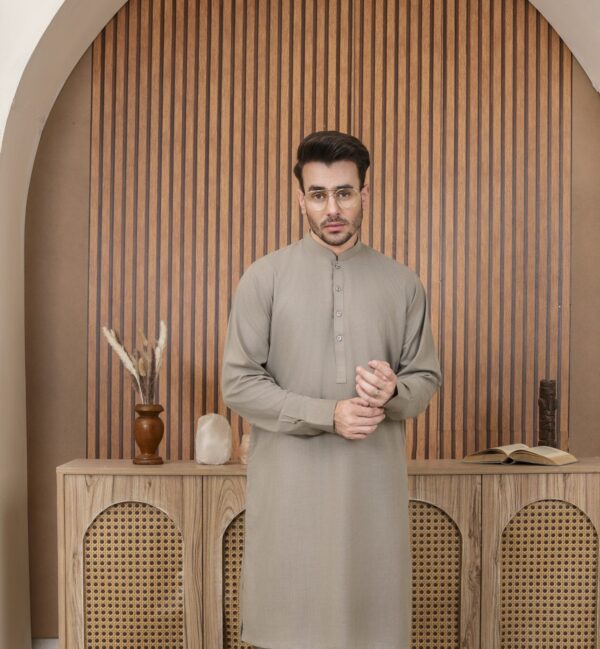 Warm grey shalwar kameez