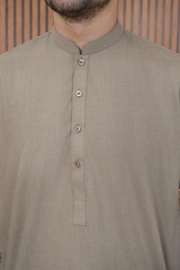 Warm grey shalwar kameez - Image 5